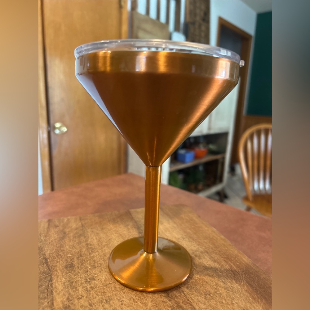 Luxurious Copper Martini Glass